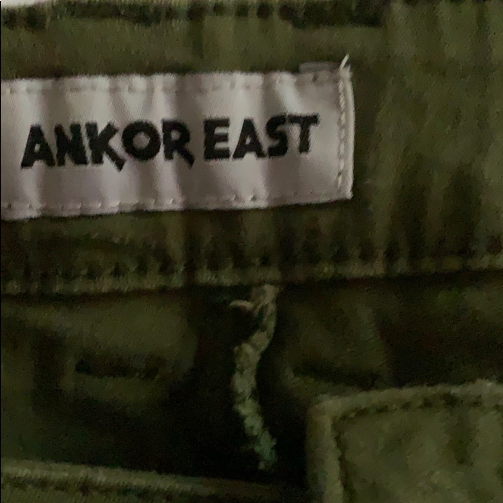Army green straight pants